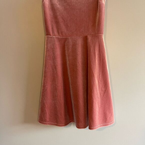 Urban Outfitters Mauve Pink Velvet Spaghetti Strap Mini Dress | SZ XS - Picture 5 of 14